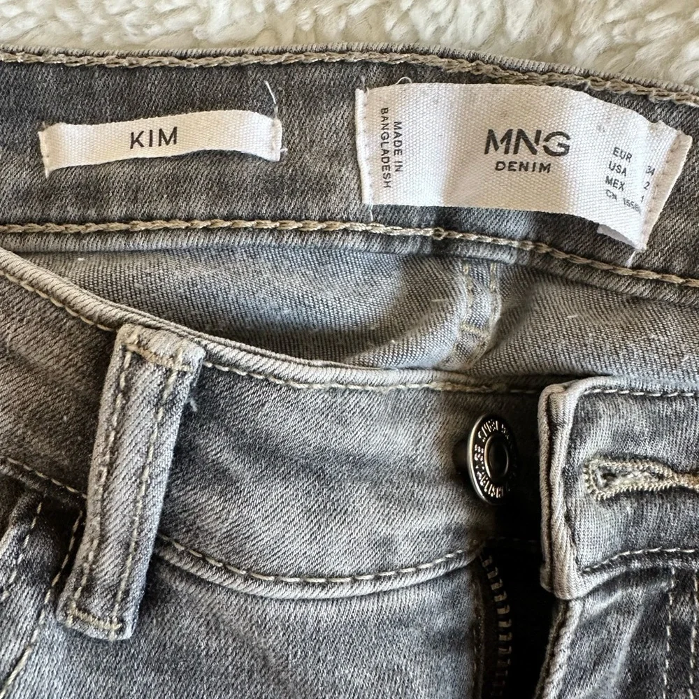 Mango Limited Kim grey skinny jeans size US 2, medium waist
